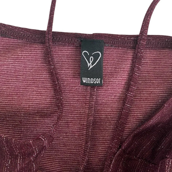 Windsor Burgundy Velvet Midi Dress - Picture 5 of 8